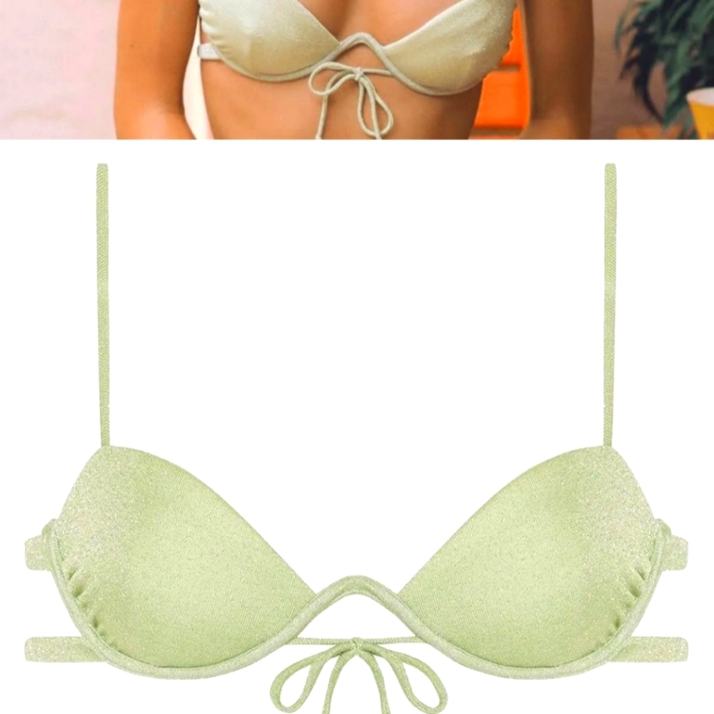 Montce Jade Green Bikini Top Nwt